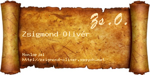 Zsigmond Olivér névjegykártya