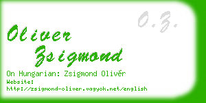 oliver zsigmond business card