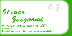 oliver zsigmond business card